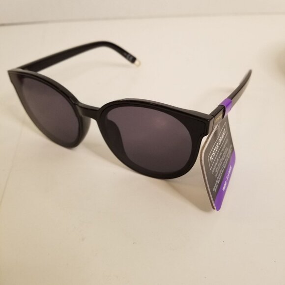 NWT Foster Grant Trendy Black & Purple Round Sunglasses - Picture 6 of 6